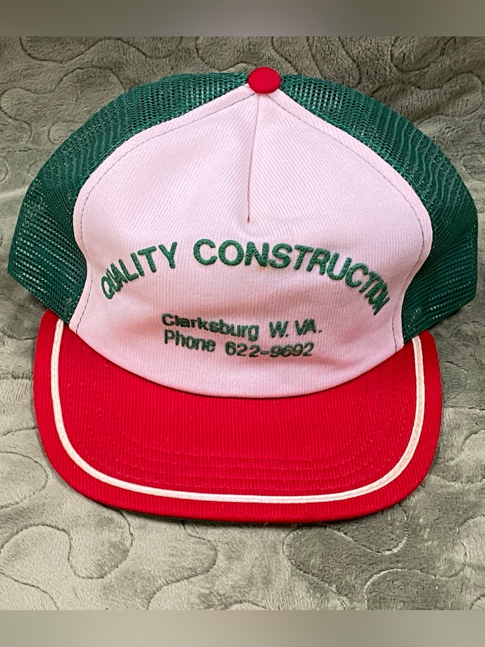 80s Quality Construction SnapBack Trucker Hat, Foam Deteriorated, W Virginia